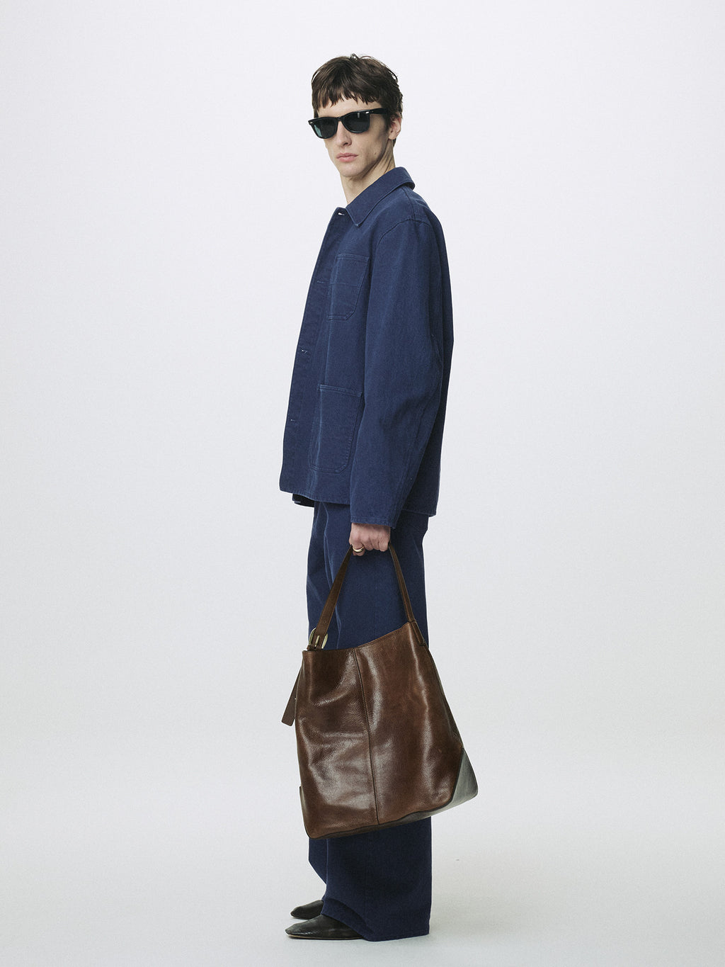 Tonywack - Garment Washed Cotton Twill Utility Jacket (Purple Blue) product image 2 | TRAB K-Fashion Australia