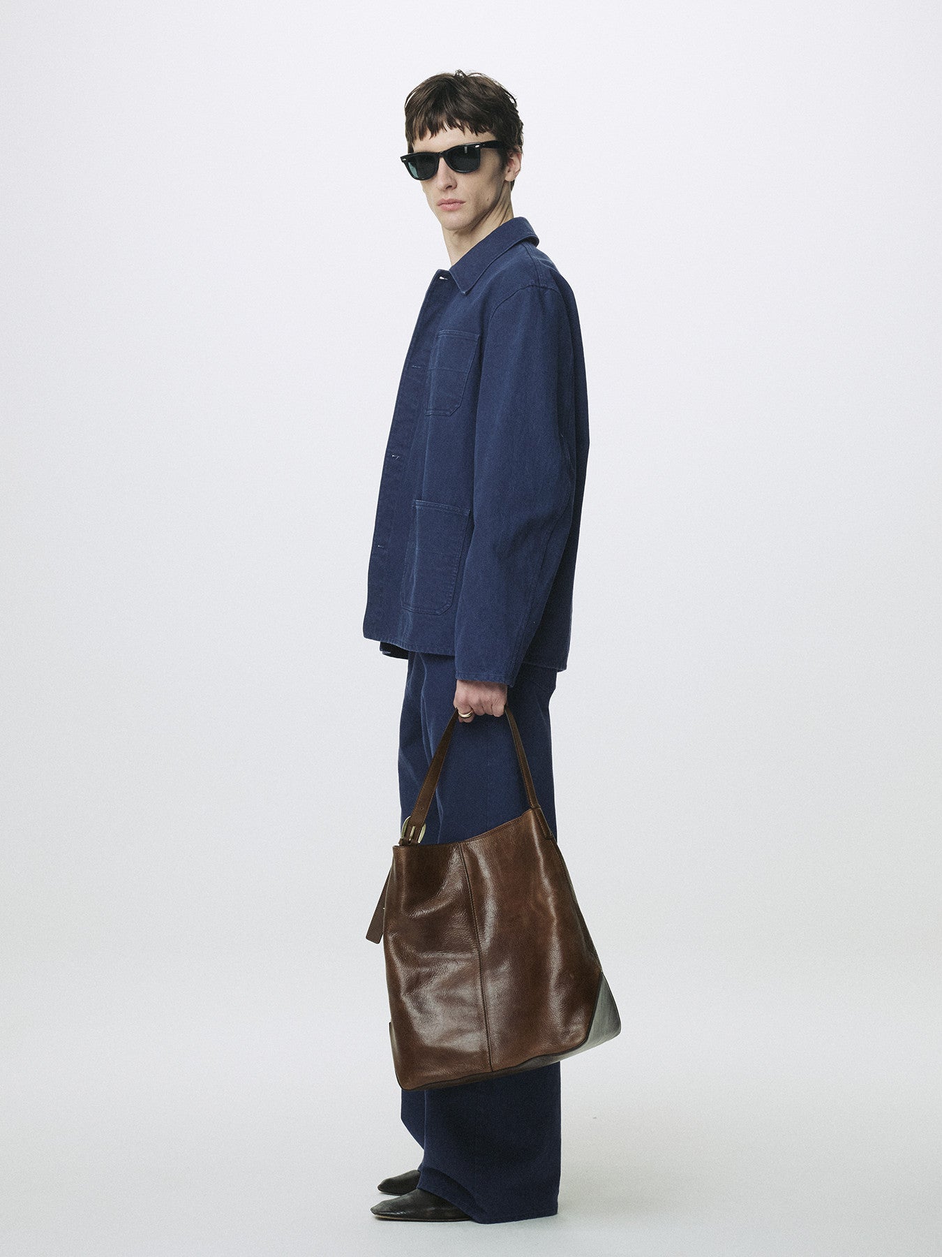 Tonywack - Garment Washed Cotton Twill Utility Jacket (Purple Blue) product image 2 | TRAB K-Fashion Australia