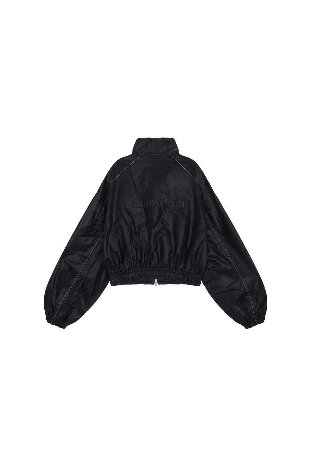 Matin Kim - Matin Rough Coating Crop Bomber (Navy) product image 1 | TRAB K-Fashion Australia