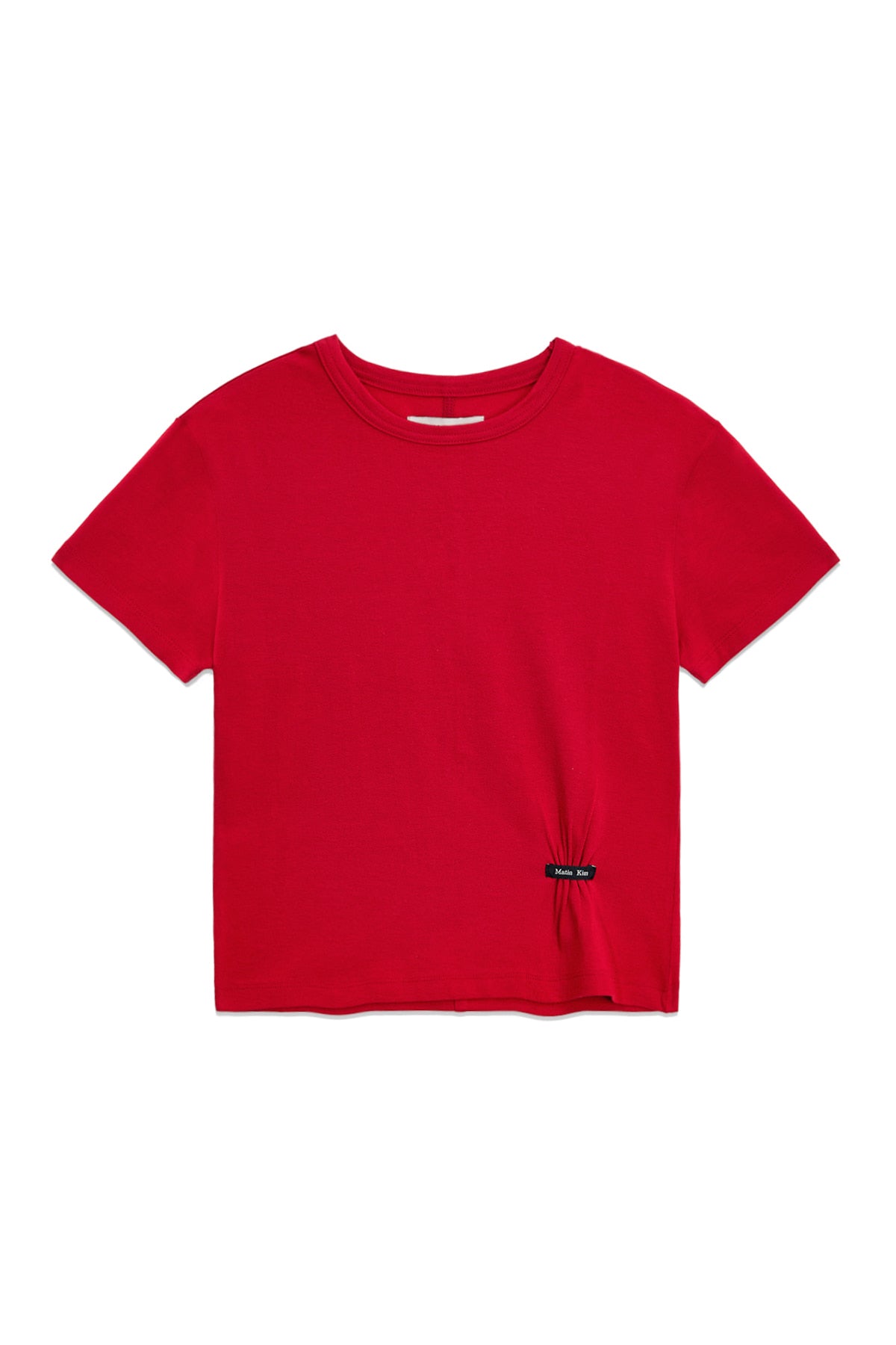 Matin Kim - Mini Label Shirring Top (Red) product image 1 | TRAB K-Fashion Australia