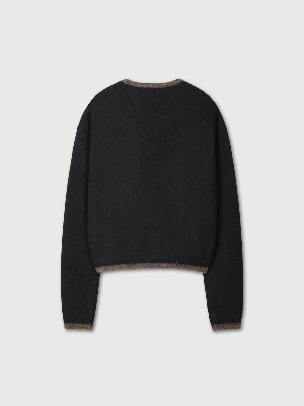 Tonywack - Brushed Classic Tipped Cardigan (Brown/Black) product image 10 | TRAB K-Fashion Australia