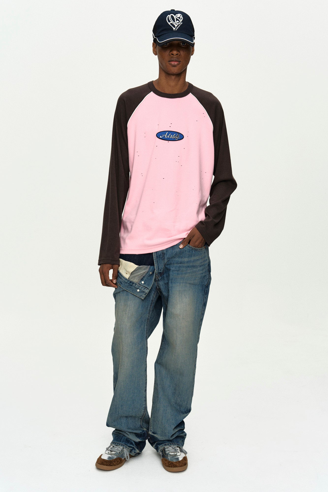 Andersson Bell - Unisex Asymmetric Layered Wide-Leg Jeans (Blue) product image 7 | TRAB K-Fashion Australia