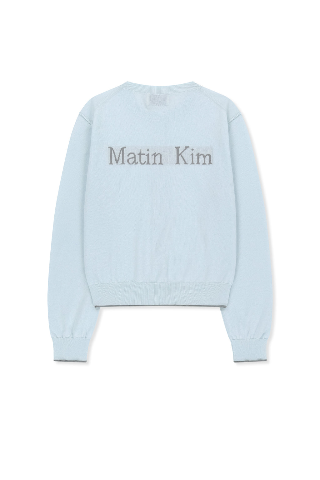 Matin Kim - Back Logo Sheer Cardigan (Light Blue) product image 2 | TRAB K-Fashion Australia