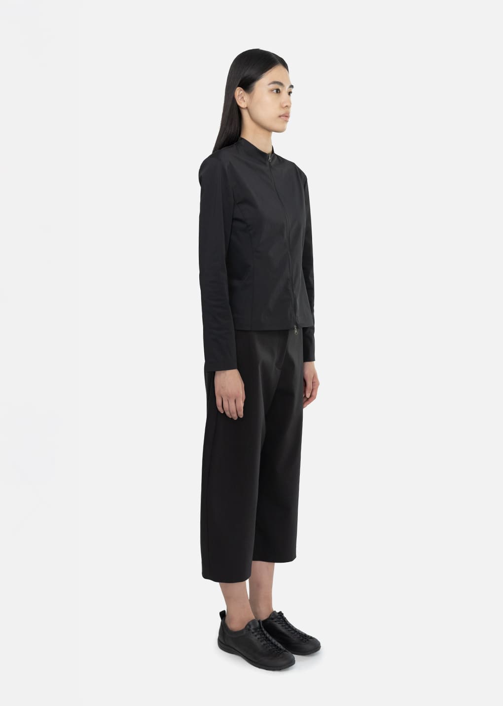 Amomento - Slim Fit Zip Up Jumper (Black) product image 3 | TRAB K-Fashion Australia