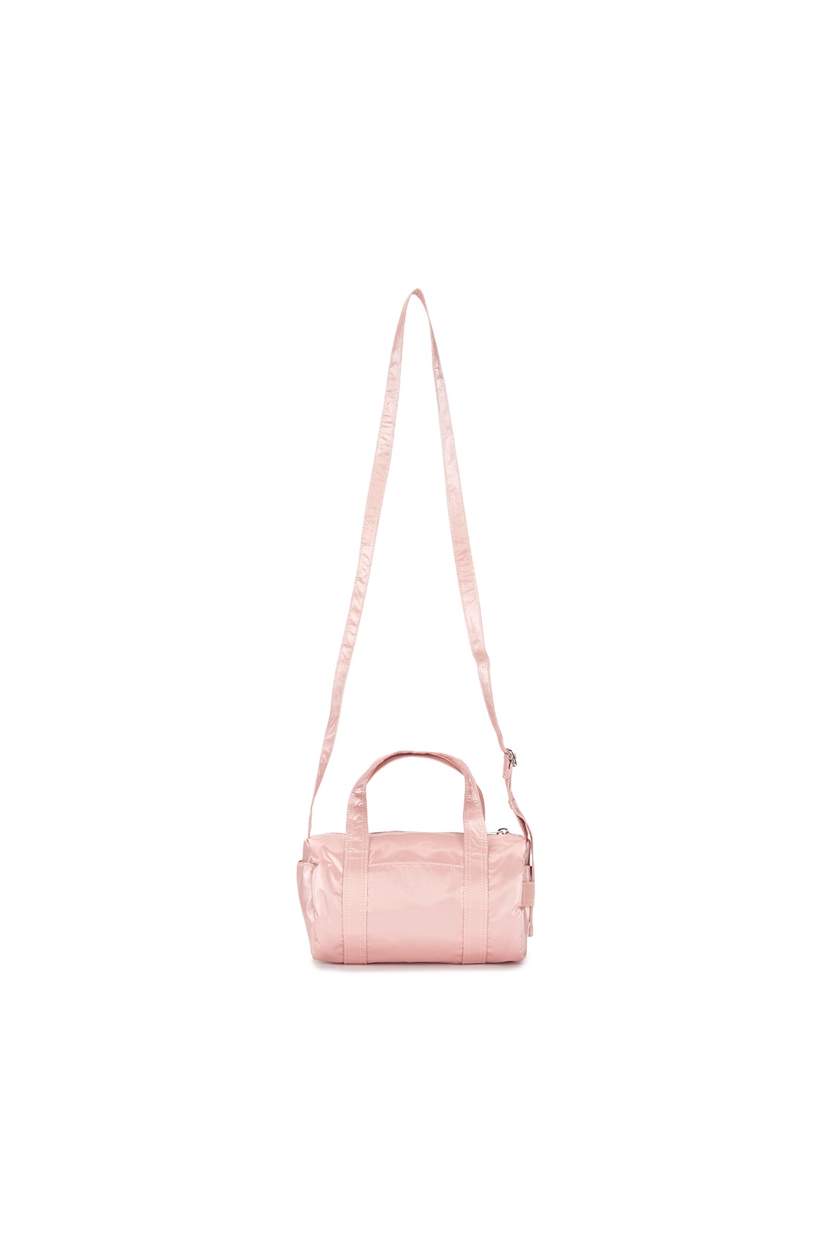 Matin Kim - Glossy Logo Sporty Mini Duffel Bag (Light Pink) product image 2 | TRAB K-Fashion Australia