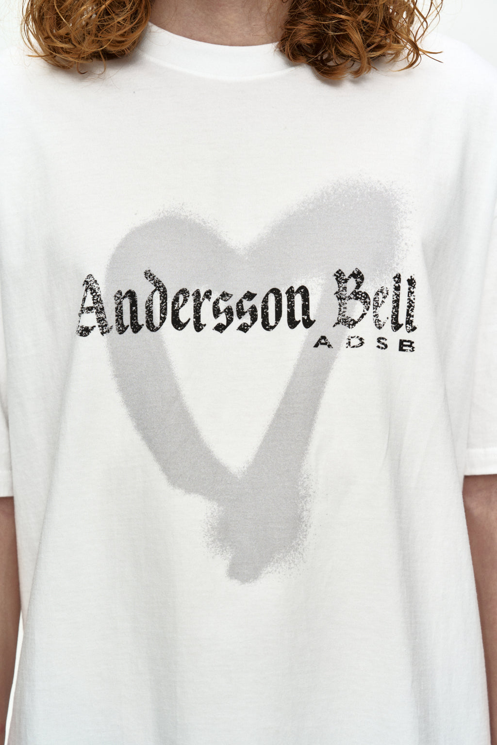 Andersson Bell - (essential) Unisex Heart T-Shirt (White) product image 5 | TRAB K-Fashion Australia