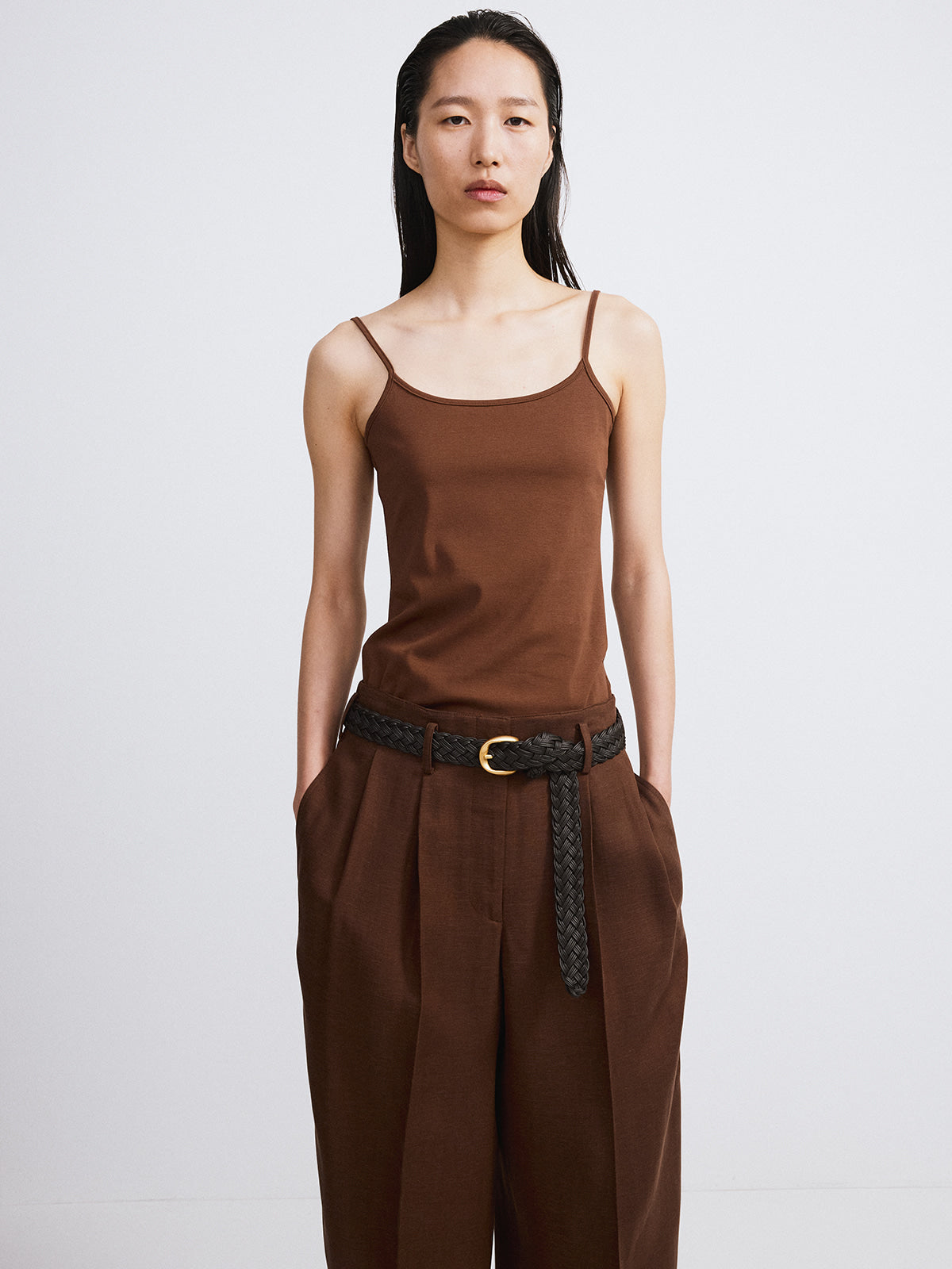 Recto - Slim Fit Long Top (Brown Sugar) product image 2 | TRAB K-Fashion Australia