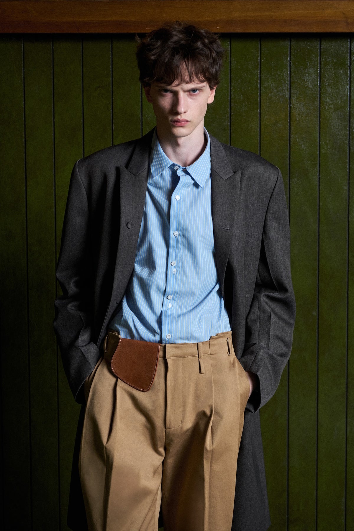STU - Slanted 3 Button Wool Single Coat (Grey) product image 11 | TRAB K-Fashion Australia