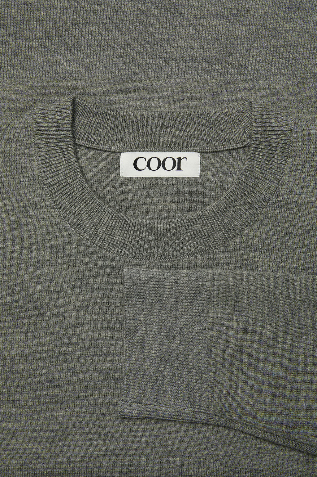 Coor - Merino Wool Crewneck Sweater (Khaki Gray) product image 5 | TRAB K-Fashion Australia