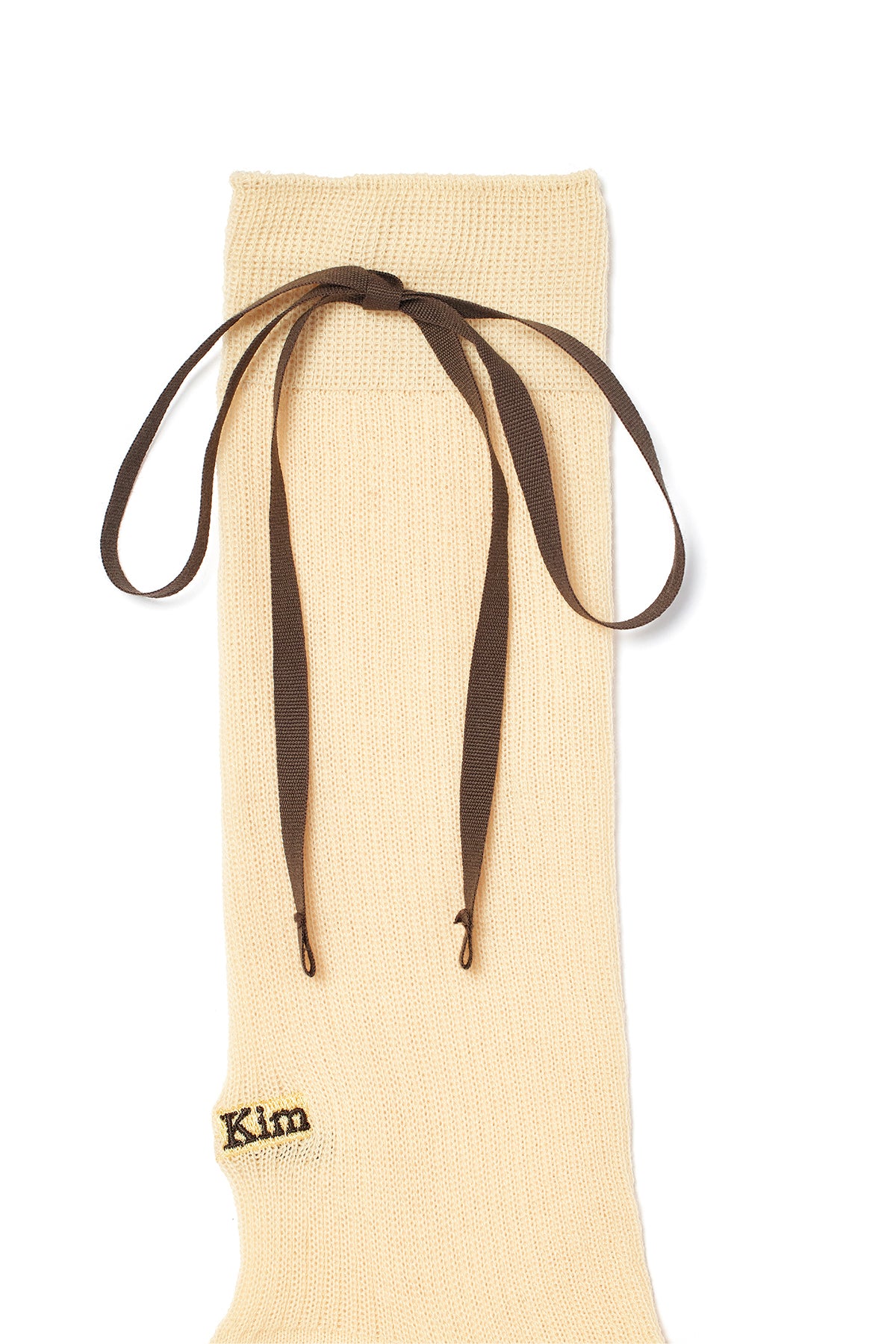 Matin Kim - Ribbon Point Crew Socks (Butter) product image 3 | TRAB K-Fashion Australia