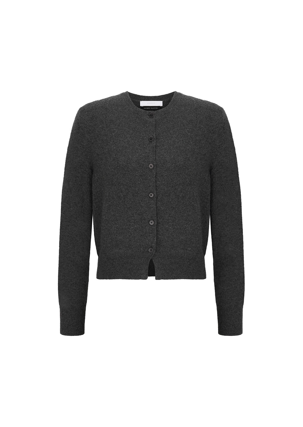 Amomento - Cashmere Crewneck Cardigan (Melange Grey) product image 5 | TRAB K-Fashion Australia