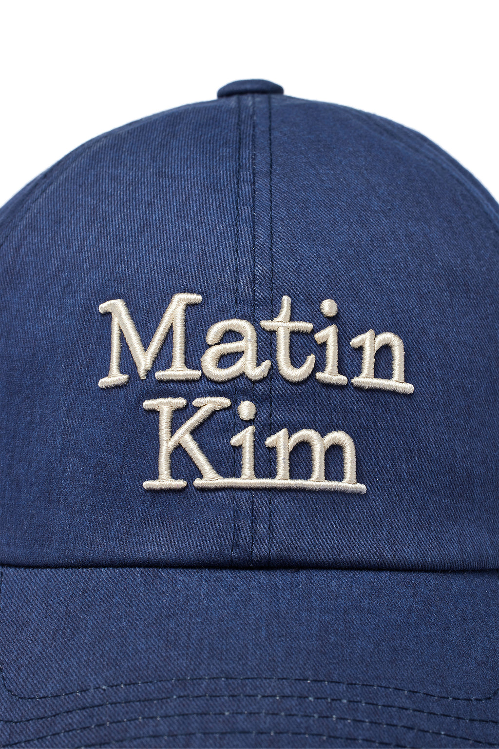 Matin Kim - Matin Volume Logo Ball Cap (Navy) product image 5 | TRAB K-Fashion Australia