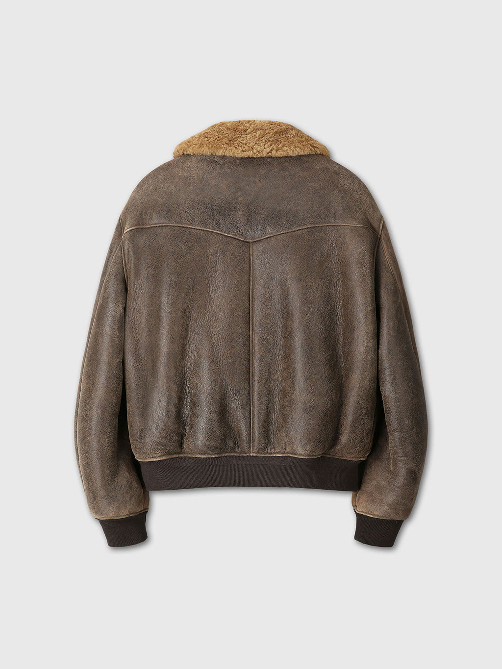 Tonywack - Lamb Shearling Leather Bomber Jacket (Faded Brown) product image 8 | TRAB K-Fashion Australia