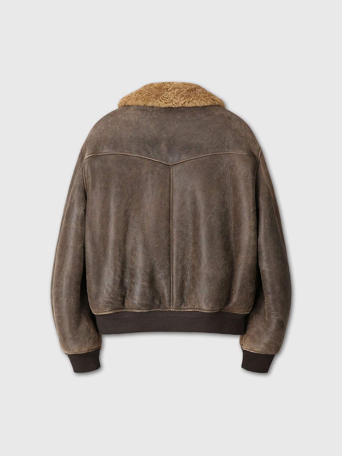 Tonywack - Lamb Shearling Leather Bomber Jacket (Faded Brown) product image 8 | TRAB K-Fashion Australia