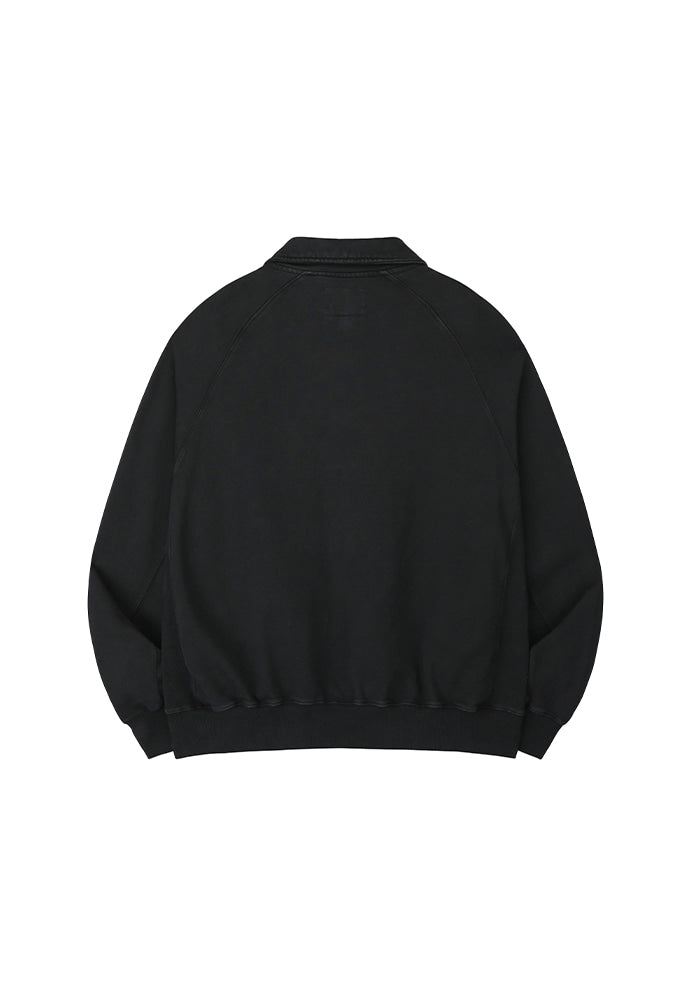 Art if acts - Garment Dyed Half Zipup Sweat (Black) product image 7 | TRAB K-Fashion Australia