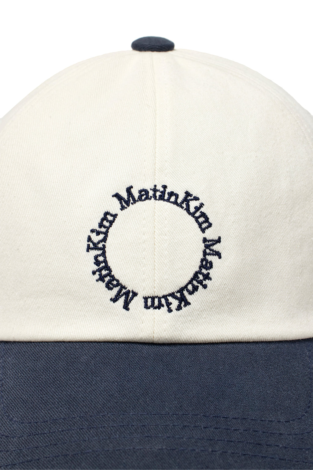 Matin Kim - Two Tone Circle Logo Ball Cap (Navy) product image 4 | TRAB K-Fashion Australia