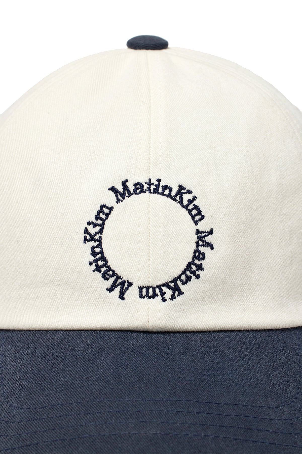 Matin Kim - Two Tone Circle Logo Ball Cap (Navy) product image 4 | TRAB K-Fashion Australia