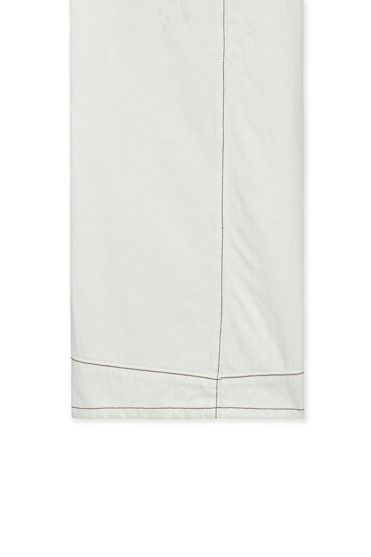 Matin Kim - Waist Buckle Stitch Point Twill Denim Pants (Ivory) product image 4 | TRAB K-Fashion Australia