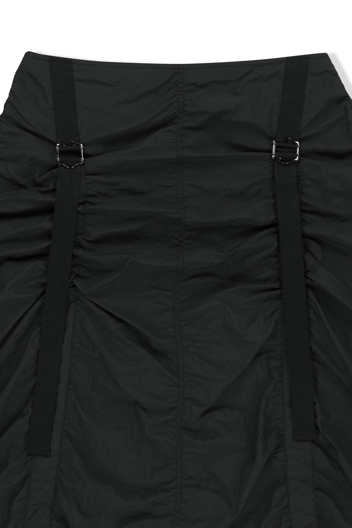 Matin Kim - Nylon Shirring Midi Skirt (Black) product image 4 | TRAB K-Fashion Australia
