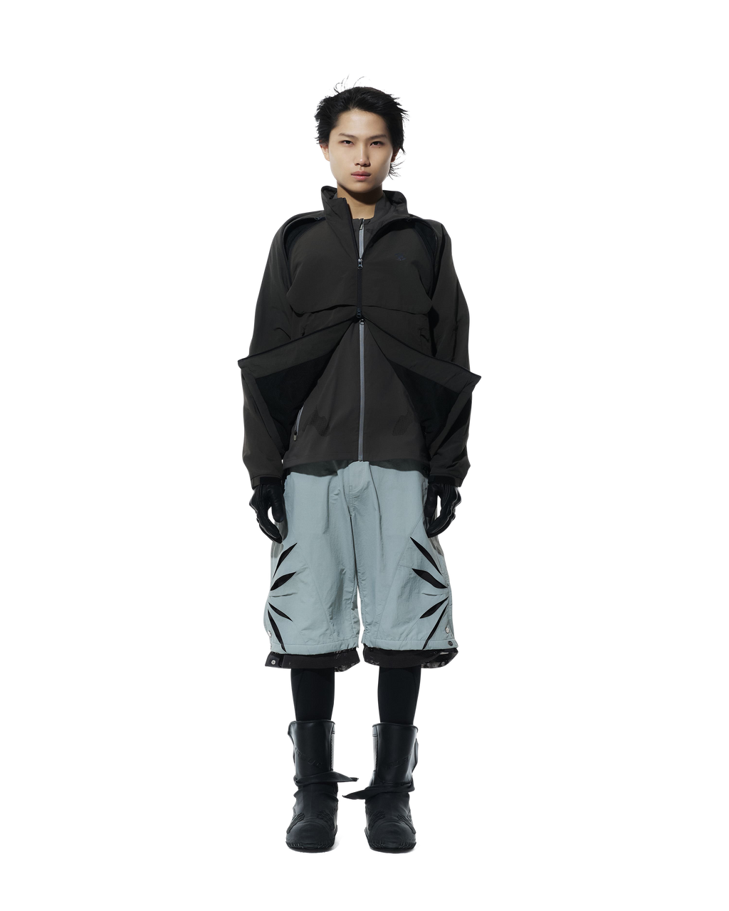 San San Gear - Slash Zipper Jacket (Brown) product image 1 | TRAB K-Fashion Australia