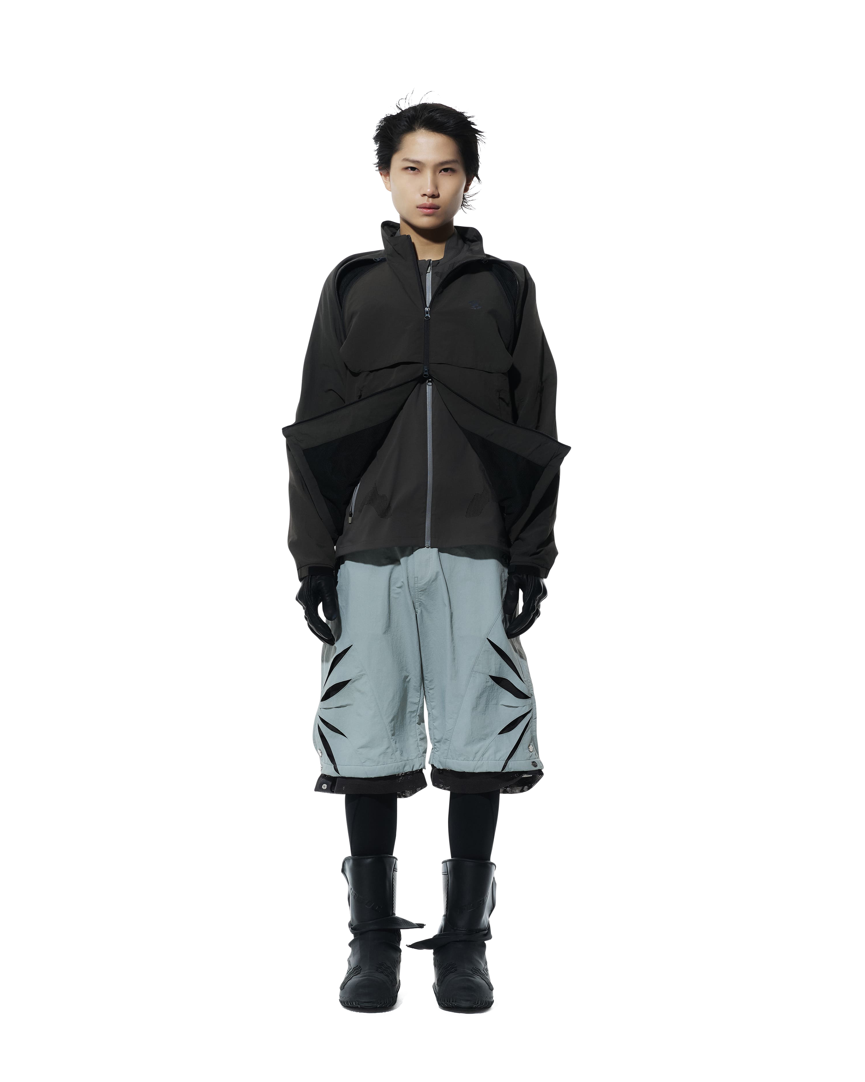 San San Gear - Slash Zipper Jacket (Brown) product image 1 | TRAB K-Fashion Australia