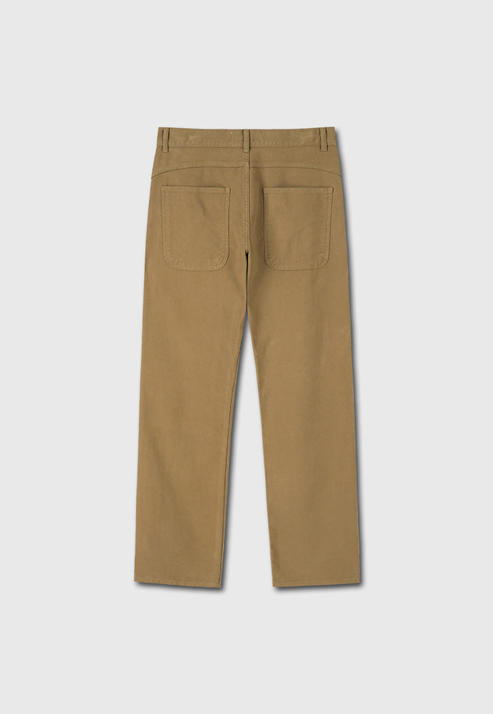 Tonywack - Garment-Washed Moleskin Straight Pants (Washed Beige) product image 8 | TRAB K-Fashion Australia