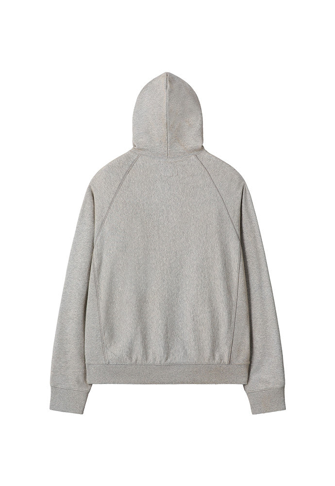 Art if acts - Garment Dyed Sweat Hooded Zip-Up (Melange Grey) product image 7 | TRAB K-Fashion Australia