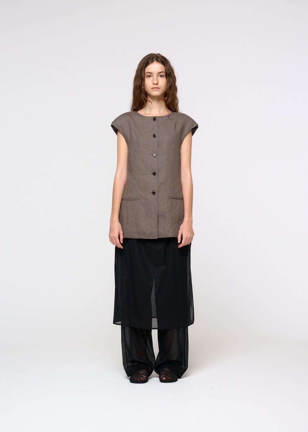 Amomento - Sheer Layered Pants (Black) product image 2 | TRAB K-Fashion Australia