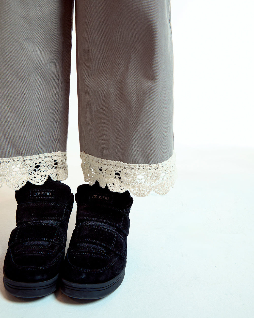 Coyseio - Knit Lace Pants (Ash Brown) product image 6 | TRAB K-Fashion Australia