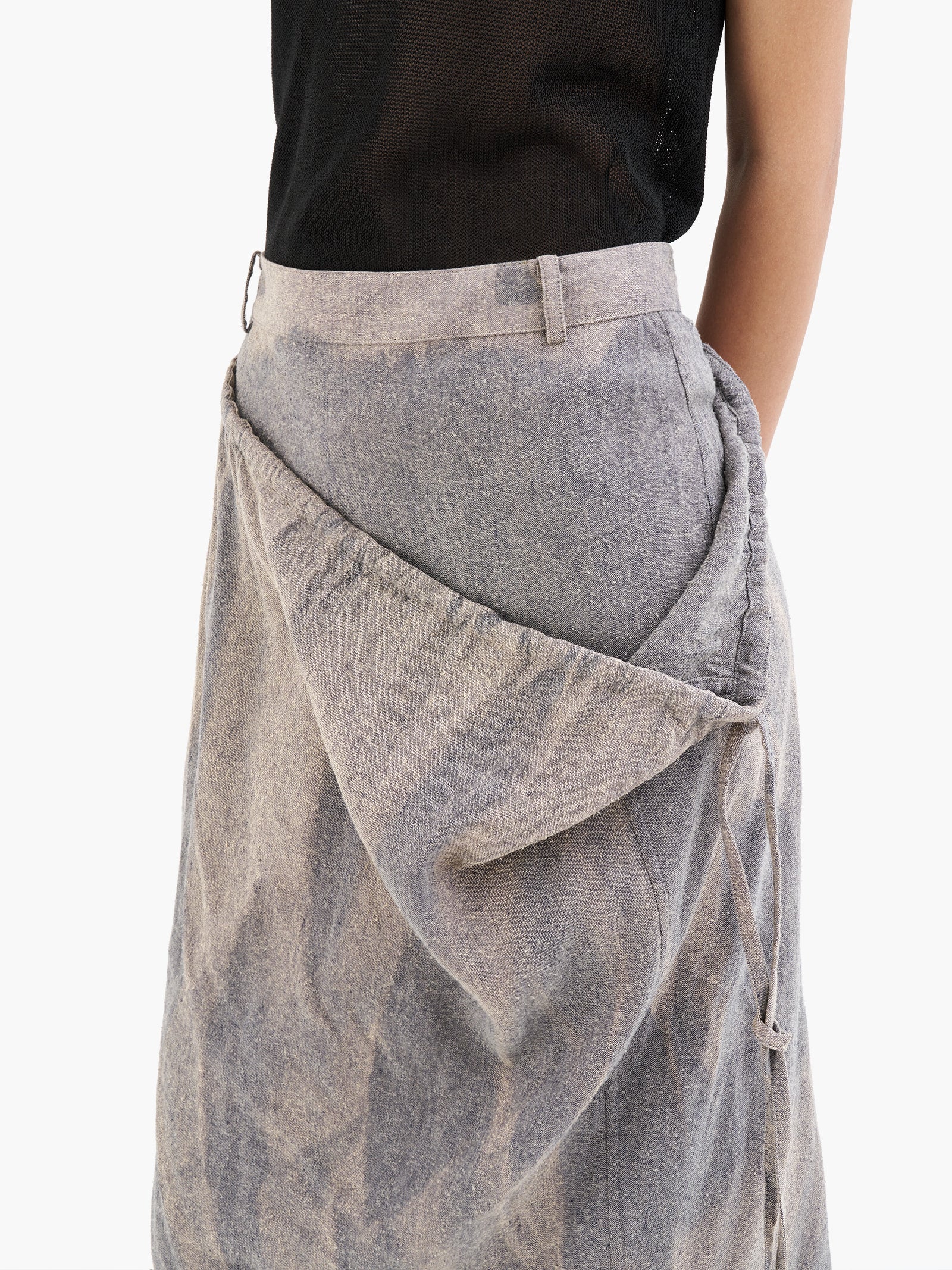 Jiyong Kim - Sun-Bleached Layered Skirt (Grey) product image 5 | TRAB K-Fashion Australia