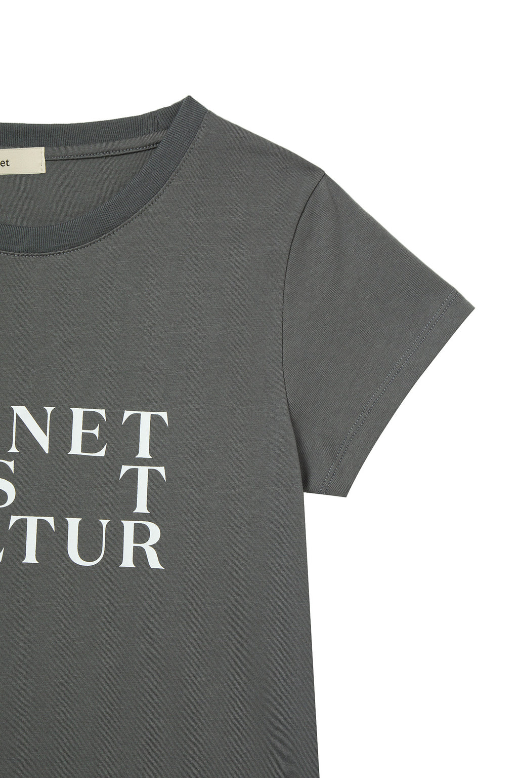 Deinet - Bi Graphic Slimsized T-Shirt (Charcoal) product image 4 | TRAB K-Fashion Australia