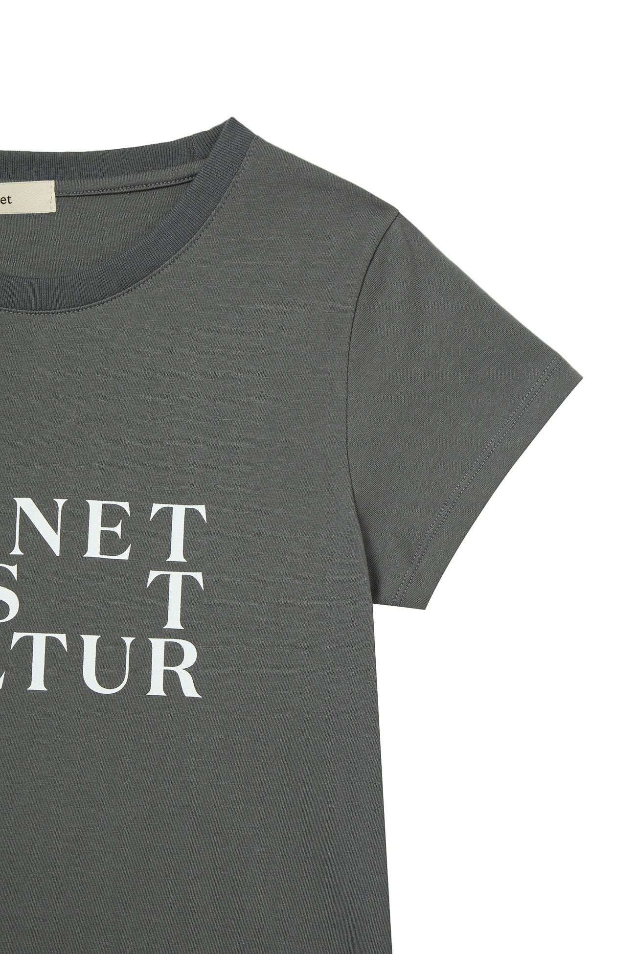 Deinet - Bi Graphic Slimsized T-Shirt (Charcoal) product image 4 | TRAB K-Fashion Australia