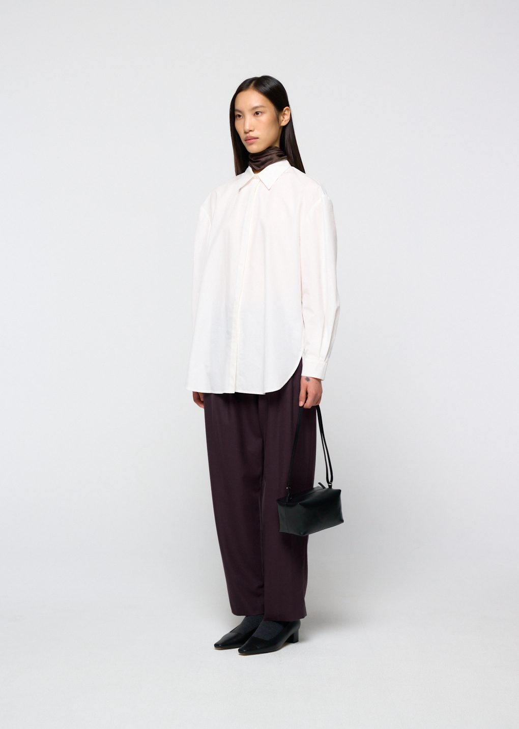 Amomento - Basic oversized shirt (White) product image 3 | TRAB K-Fashion Australia
