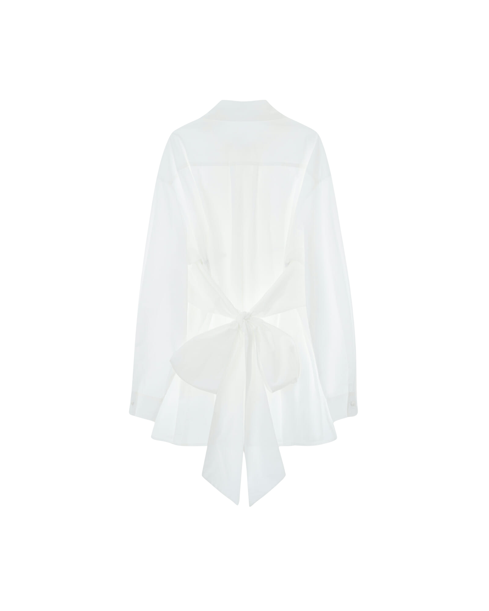 Kimhe Kim - Double Layered Cotton Shirt Dress (White) product image 7 | TRAB K-Fashion Australia