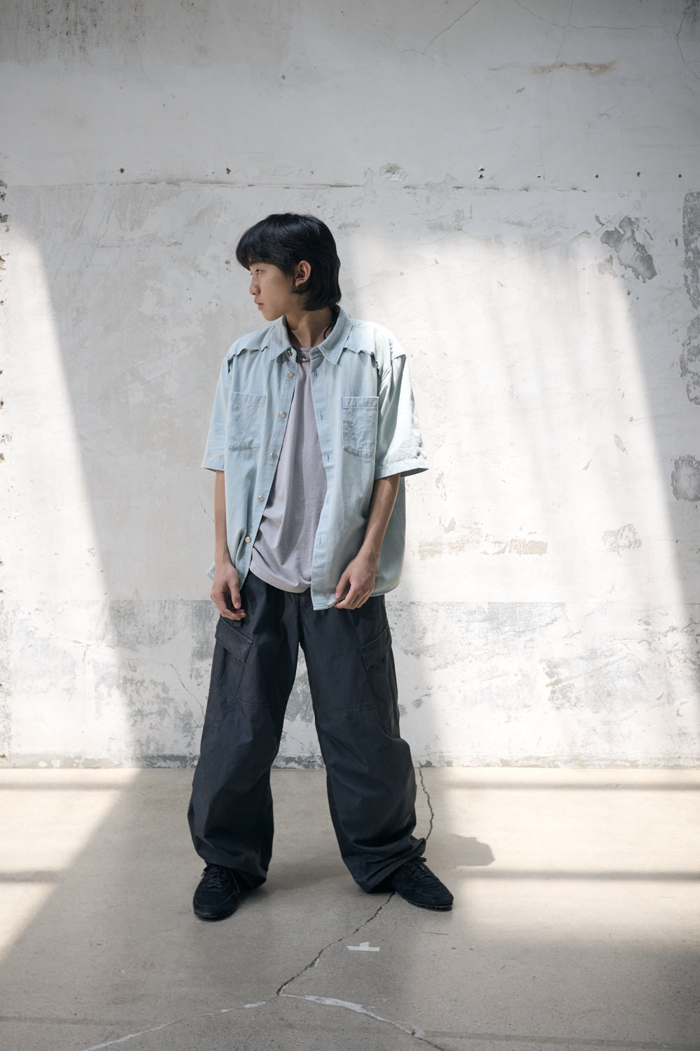 Hatchingroom - Vented Shirt Denim Washed (Blue) product image 10 | TRAB K-Fashion Australia