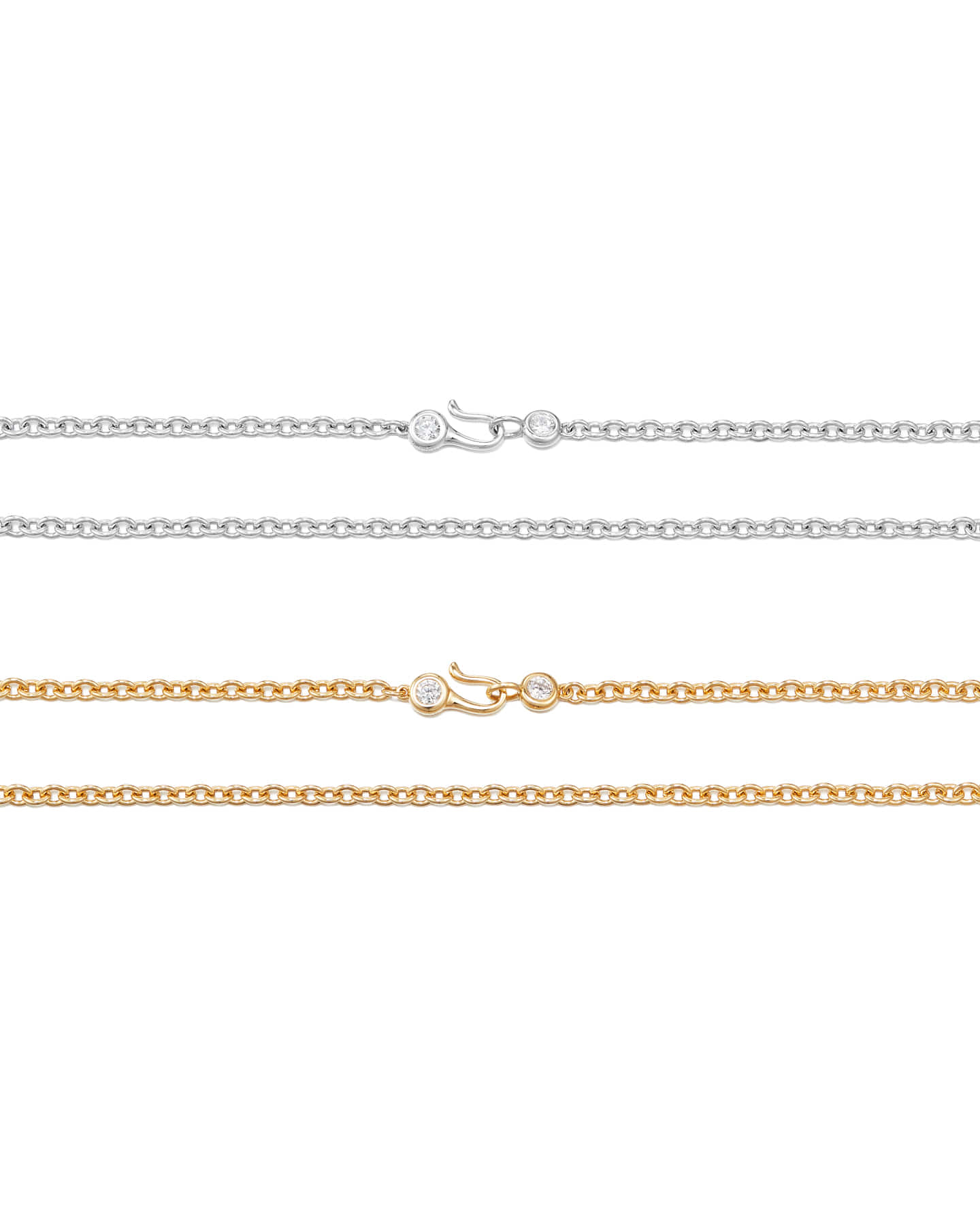 Numbering - Bezel Set Clasp Chain Necklace #3803 product image 6 | TRAB K-Fashion Australia
