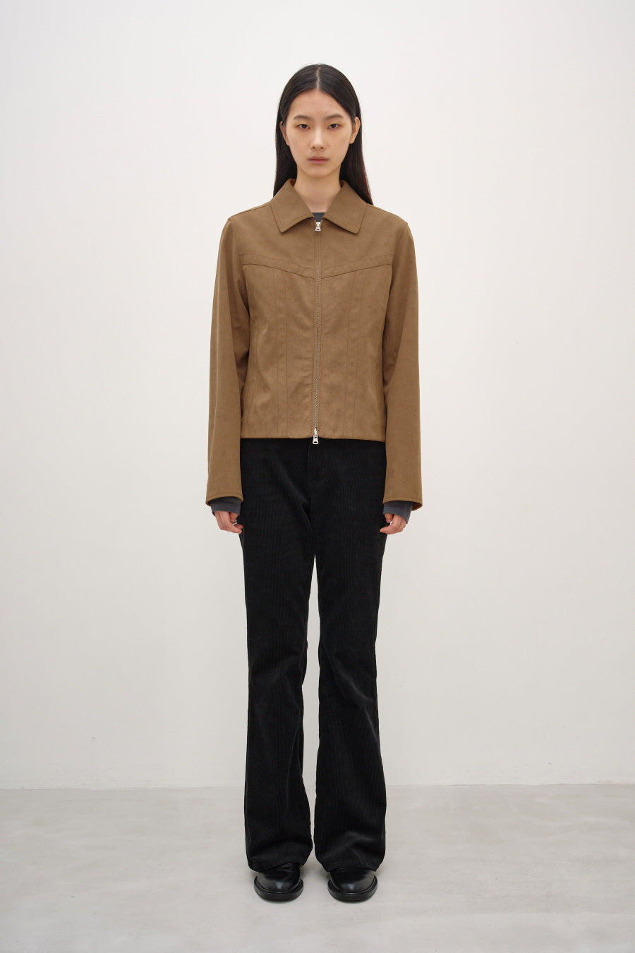 Insilence - Vintage Faux Suede Jacket (Camel) product image 3 | TRAB K-Fashion Australia