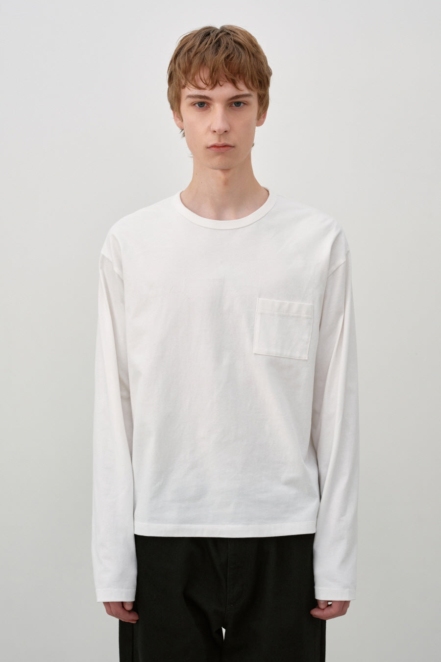 Insilence - Light Pitch Pocket Long Sleeve (White) product image 1 | TRAB K-Fashion Australia