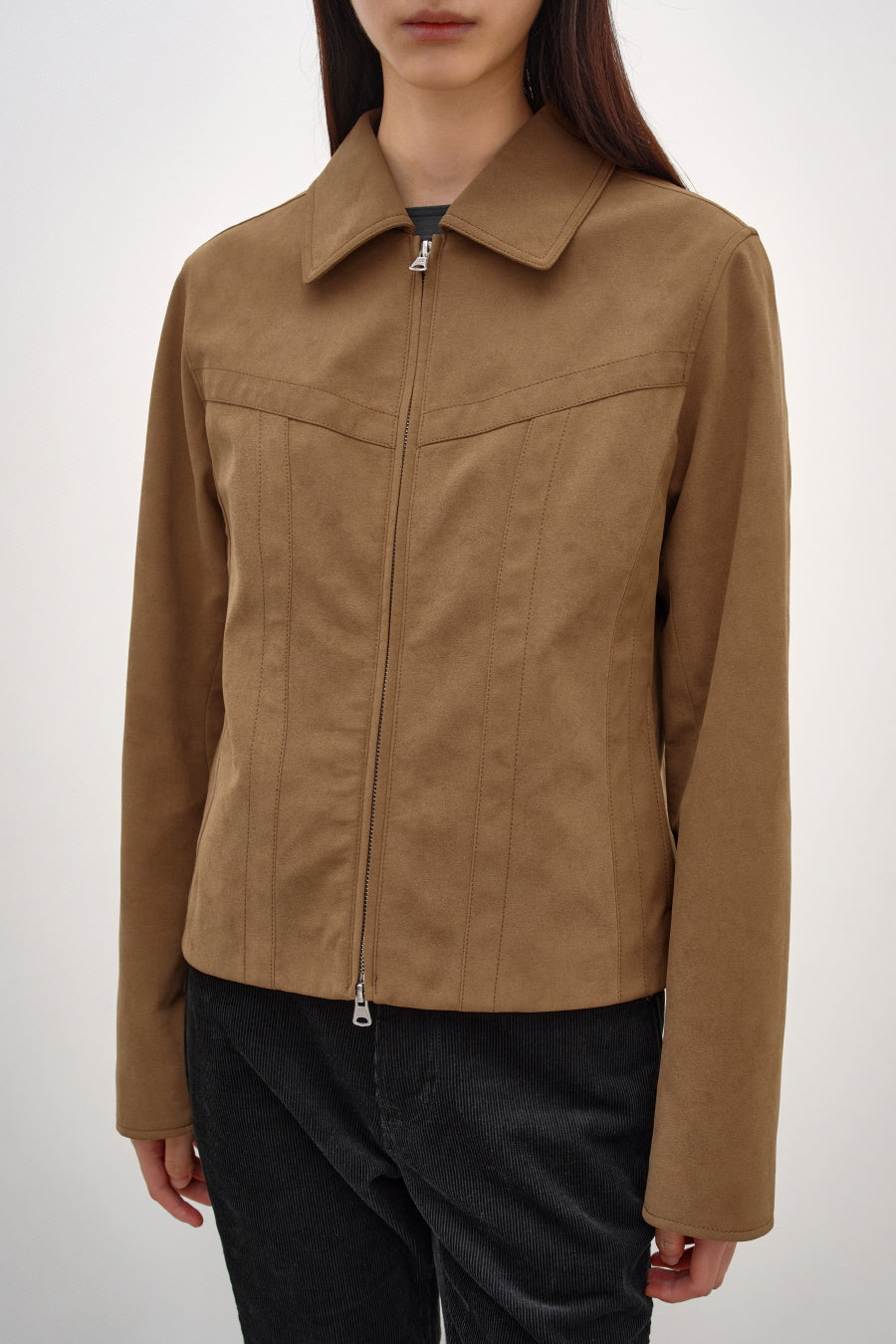 Insilence - Vintage Faux Suede Jacket (Camel) product image 5 | TRAB K-Fashion Australia