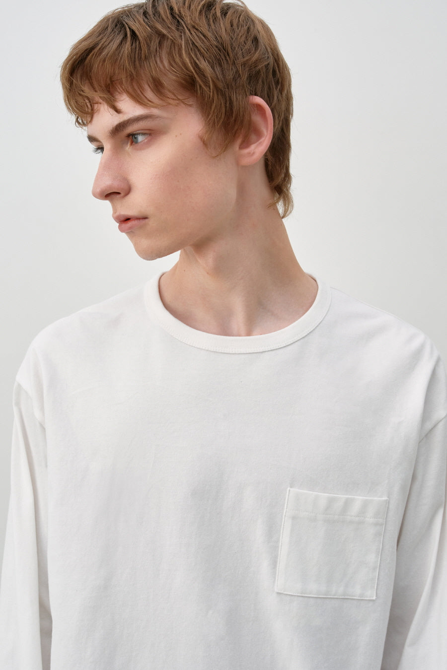 Insilence - Light Pitch Pocket Long Sleeve (White) product image 2 | TRAB K-Fashion Australia