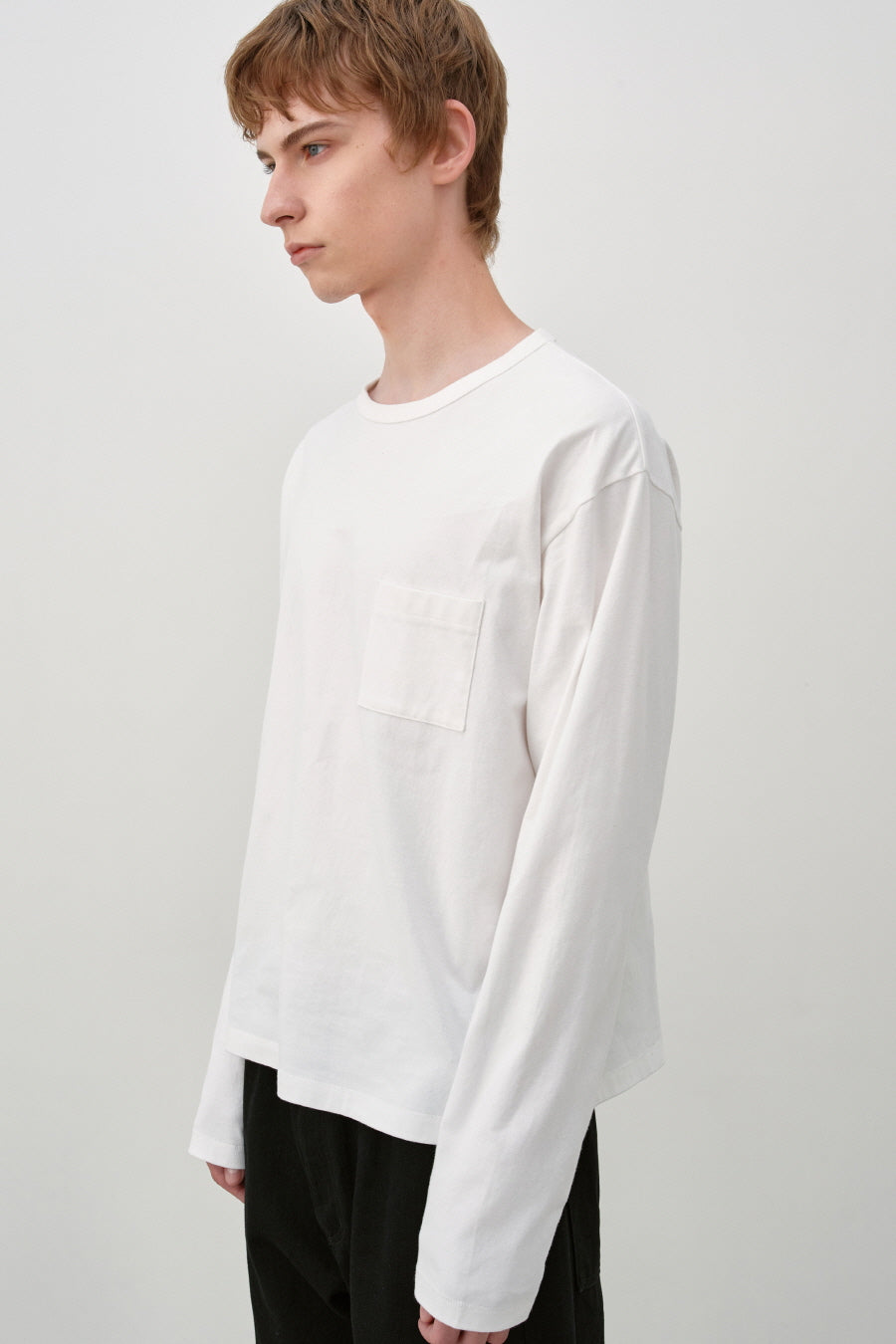 Insilence - Light Pitch Pocket Long Sleeve (White) product image 5 | TRAB K-Fashion Australia