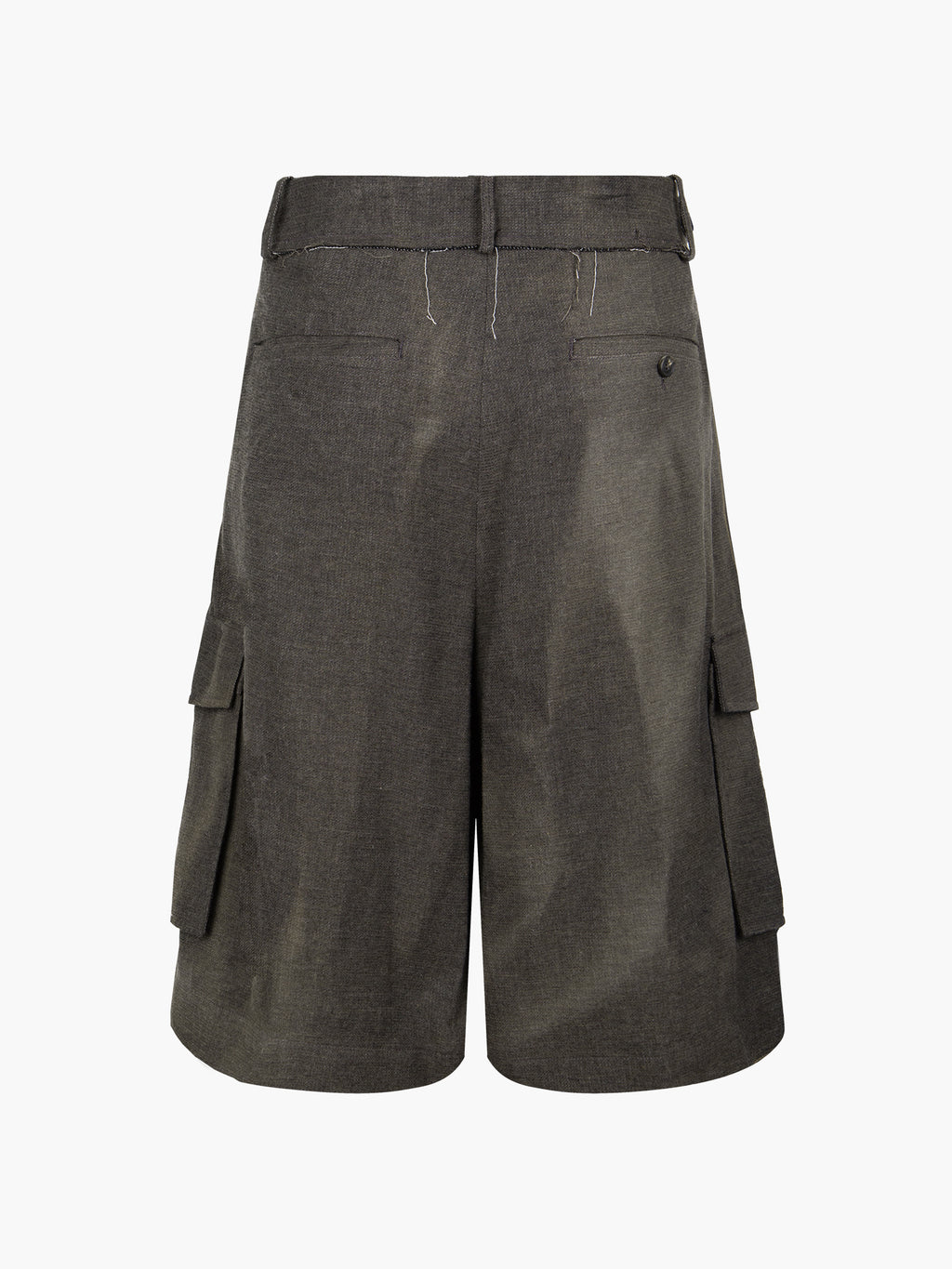 Jiyong Kim - Sun-Bleached Multi Pocket Half Trousers (Brown) product image 8 | TRAB K-Fashion Australia