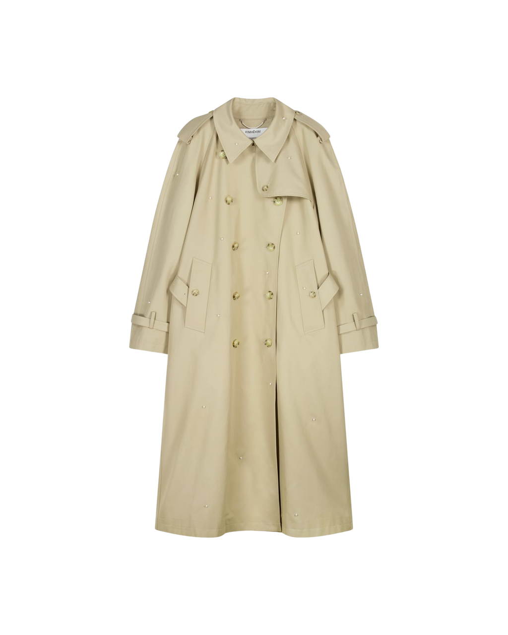 Kimhe Kim - Pearl Embellished Trench Coat (Beige) product image 9 | TRAB K-Fashion Australia