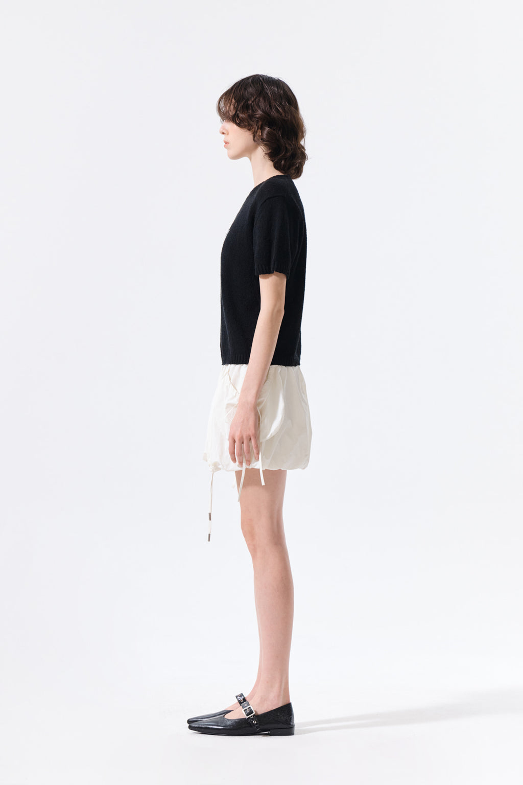 Matin Kim - Half Sleeve Logo Pullover (Black) product image 6 | TRAB K-Fashion Australia