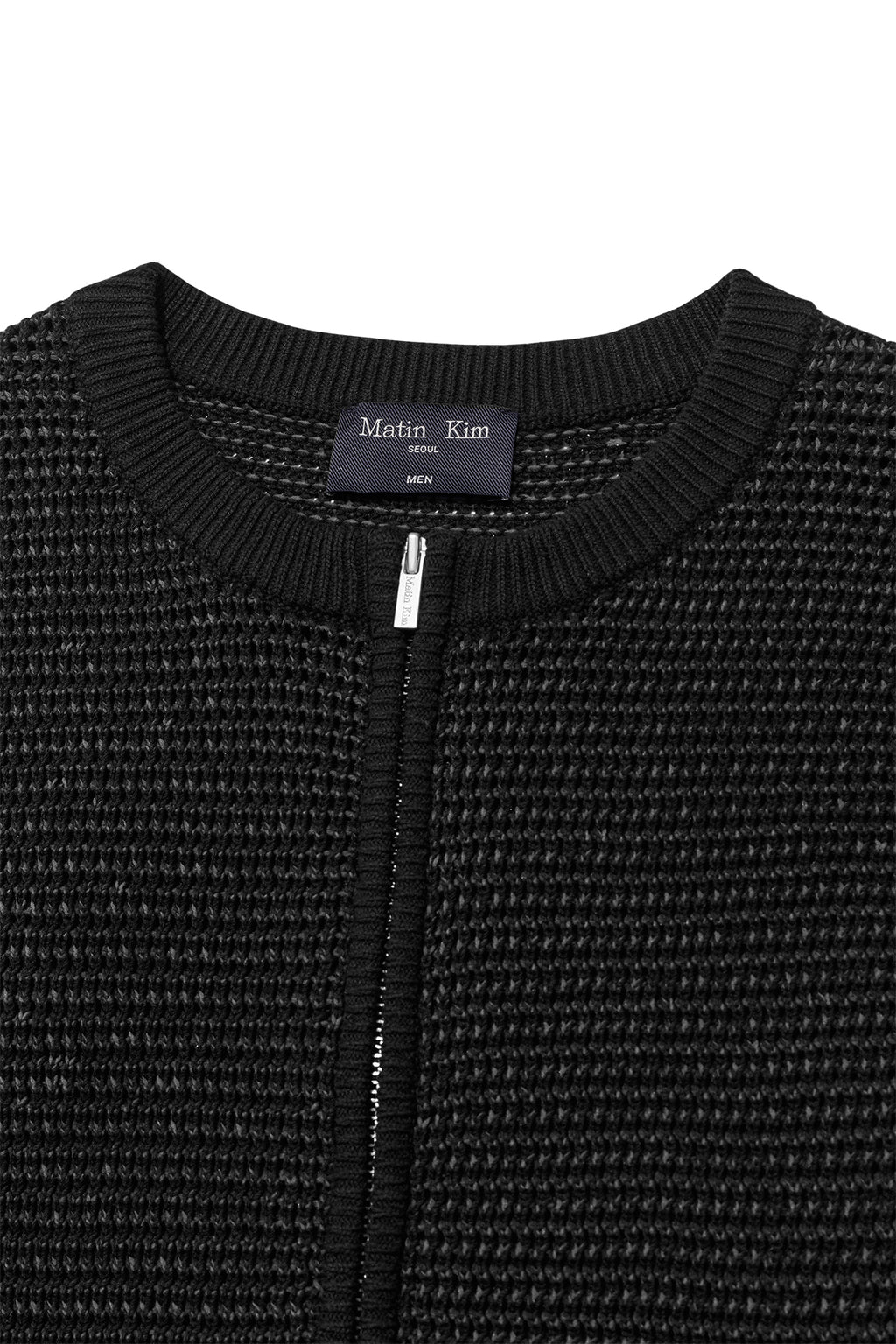 Matin Kim - Two Tone Mesh Knit Vest (Black) product image 3 | TRAB K-Fashion Australia