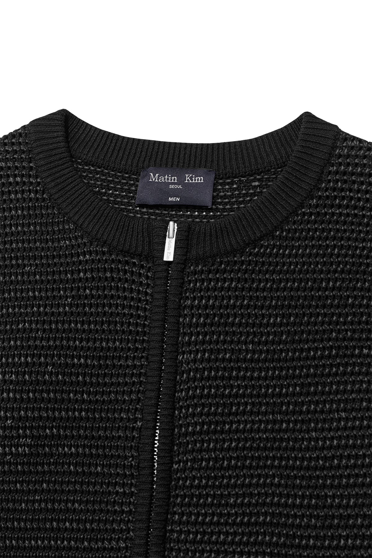 Matin Kim - Two Tone Mesh Knit Vest (Black) product image 3 | TRAB K-Fashion Australia