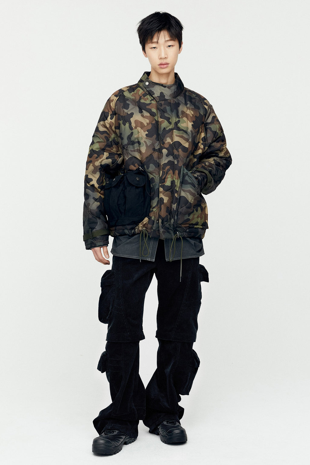Andersson Bell - New Multi-Pocket Camouflage Quilted Jumper (Sand) product image 1 | TRAB K-Fashion Australia
