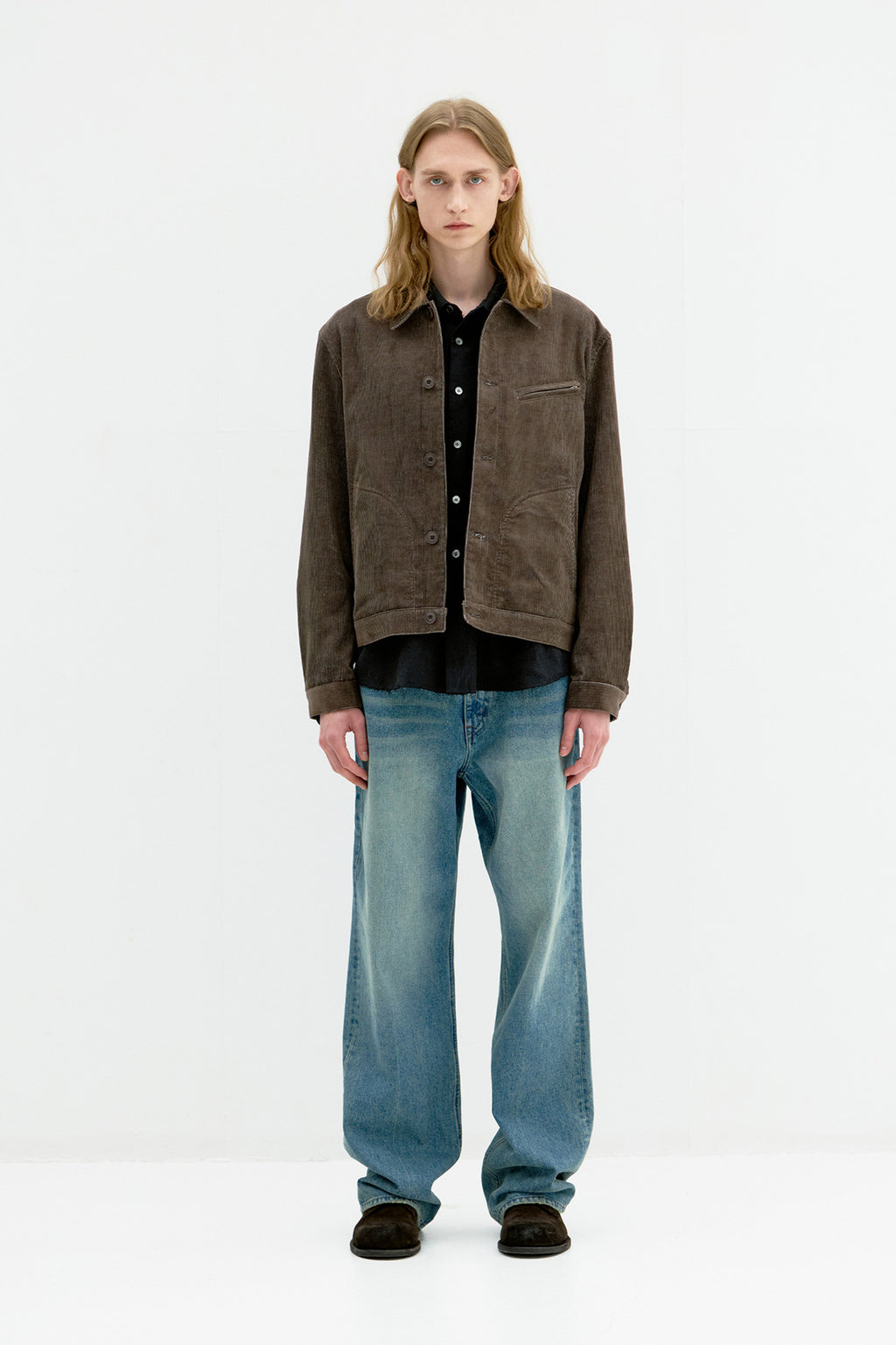 Coor - Corduroy Multi Pocket Shirt Jacket (Brown) product image 2 | TRAB K-Fashion Australia