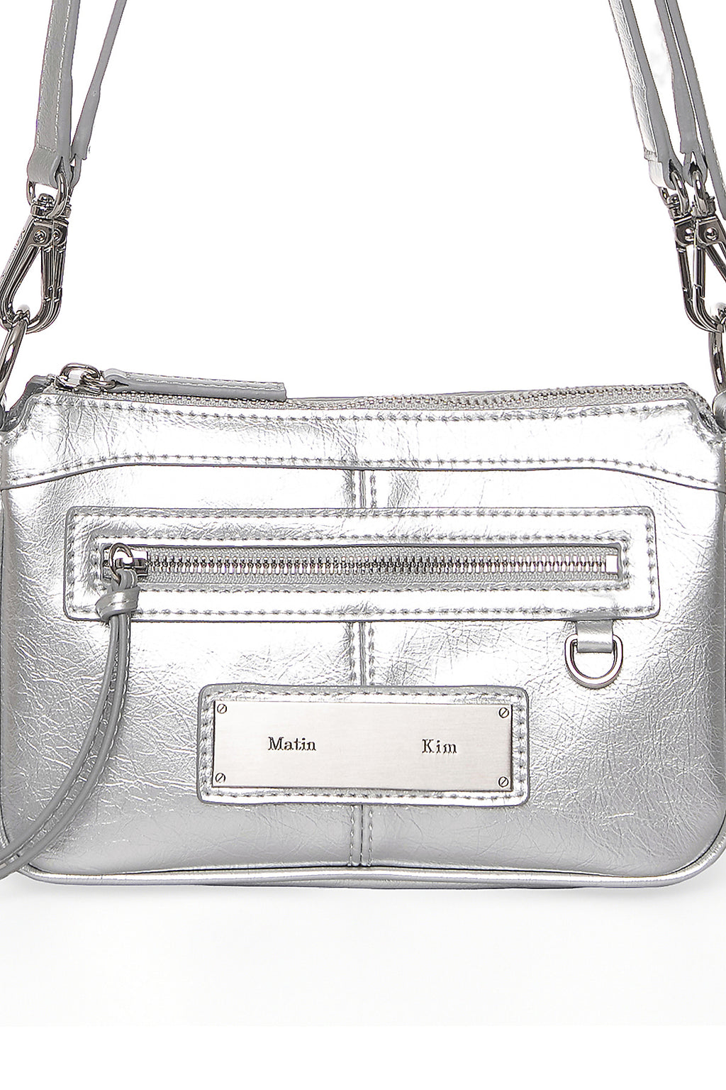 Matin Kim - Biker Two-way Mini Bag (Silver) product image 4 | TRAB K-Fashion Australia