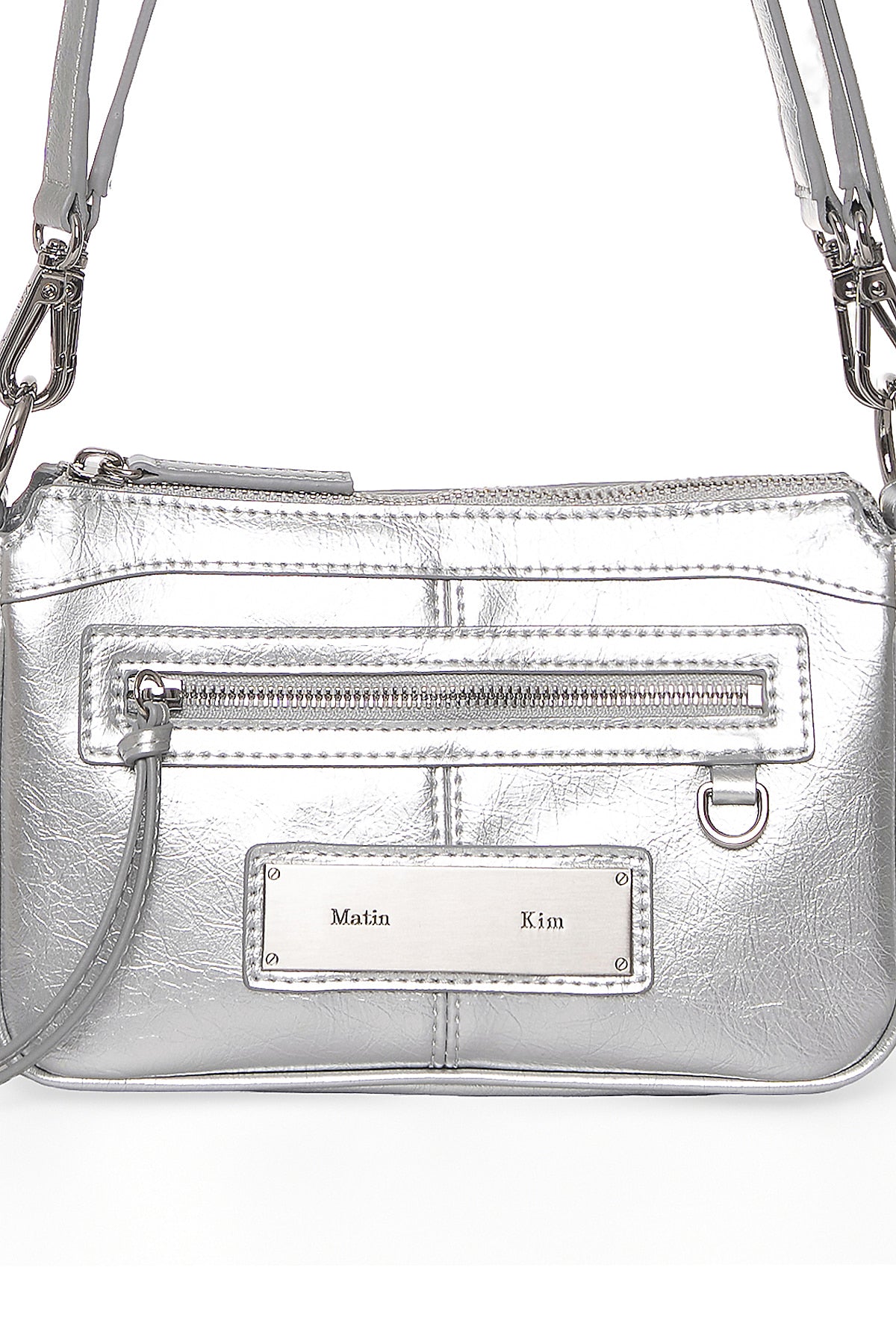 Matin Kim - Biker Two-way Mini Bag (Silver) product image 4 | TRAB K-Fashion Australia